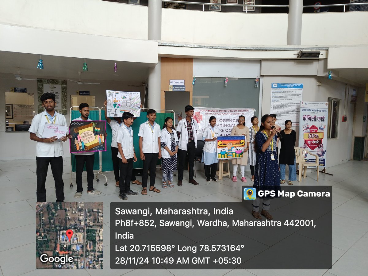 fntcnwardha's tweet photo. Role play was held in Acharya Vinoba Bhave Rural Hospital (A.V.B.R.H). sawangi (M) Wardha .A total 13 no of GNM students participated. Role play activity is conducted by Ms. Priya Rewatkar &amp; Ms. Vaishali Balpande .the topic of role play done by constitution day .
#RolePlay https://t.co/NH17z3bcRv