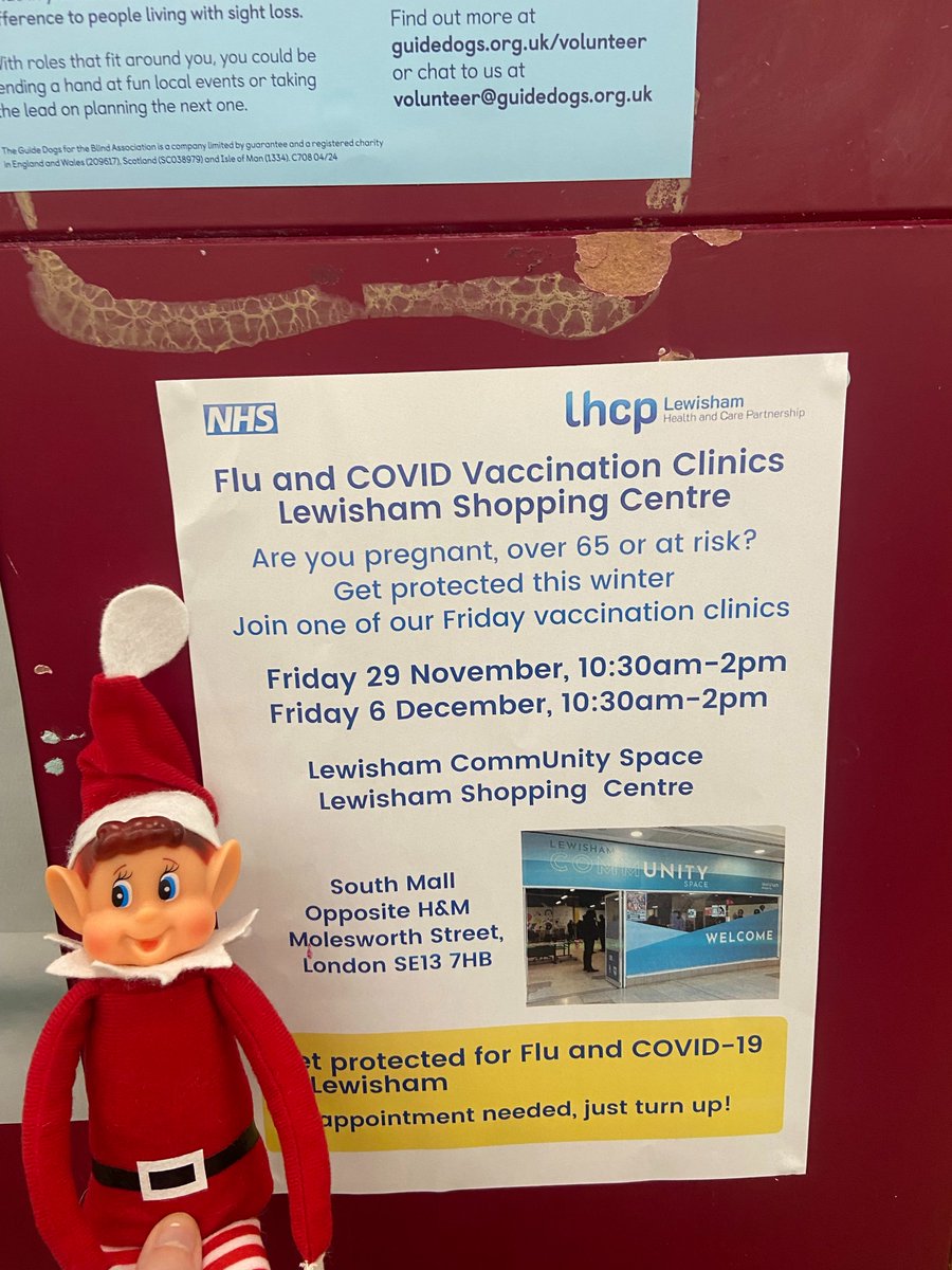 Winter is coming, but this elf is ready! 🩹 I found the pop-up vaccination clinic—have you had your flu and COVID-19 vaccines yet? #Vaccination #ElfCareWeek