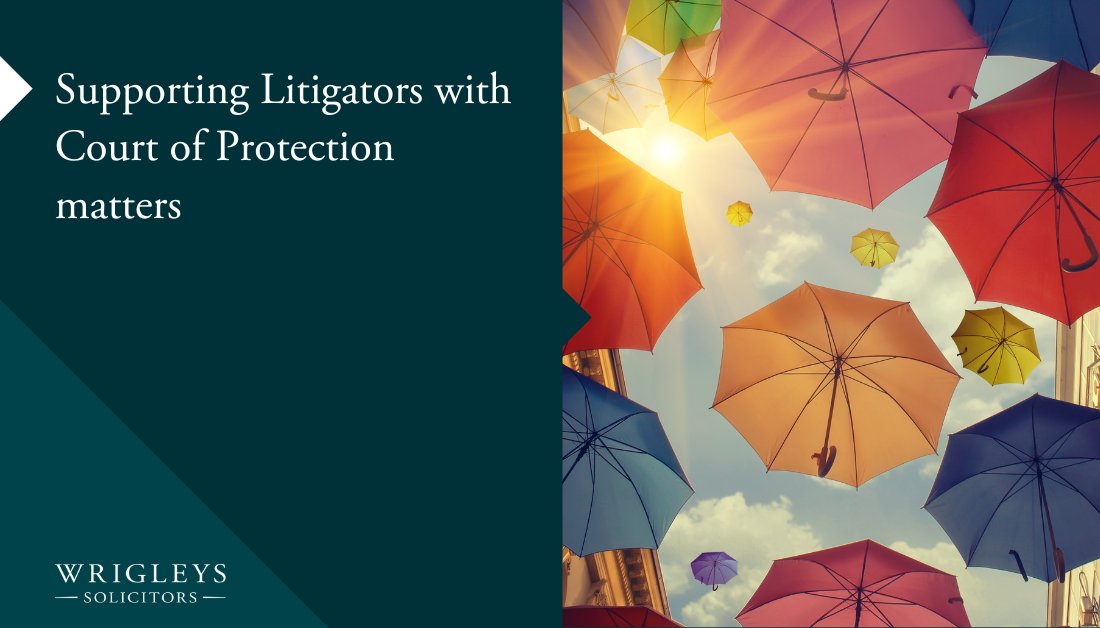 Here at Wrigleys we have extensive experience of working with litigators to support their clients with matters concerning the #CourtofProtection. We're not a litigation firm so we have no bias &amp; can ensure the best outcome for your client. 
🔗 bit.ly/2MtxyFt