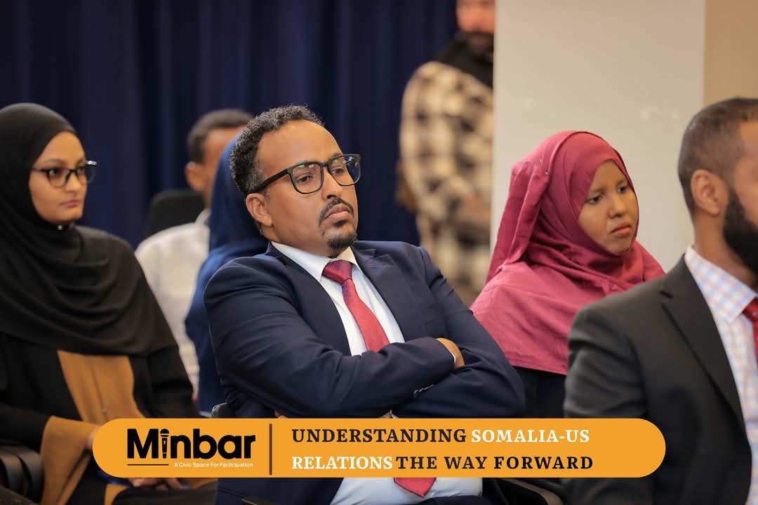 KJimale's tweet photo. Pleasure to have participated in the town hall civic engagement session of @minbarSpace with Amb. Richard H Riley of @US2Somalia.
#Somalia must focus on its internal politics to succeed but also should be able to count on the support of its friends.
#MinbarTalks
#MinbarUSSomalia https://t.co/CwYrgXX8eY