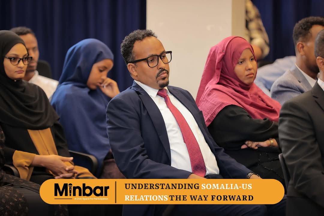 KJimale's tweet photo. Pleasure to have participated in the town hall civic engagement session of @minbarSpace with Amb. Richard H Riley of @US2Somalia.
#Somalia must focus on its internal politics to succeed but also should be able to count on the support of its friends.
#MinbarTalks
#MinbarUSSomalia https://t.co/CwYrgXX8eY