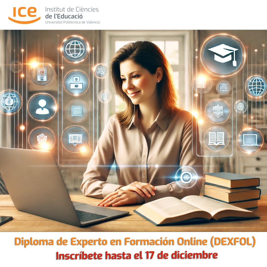 Diploma de Experto en Formación Online - DEXFOL
Puedes inscribirte desde hoy mismo hasta el 17 de diciembre. <a href="/ice_upv/">Instituto de Ciencias de la Educación de la UPV</a> 
instagram.com/p/DDZW8QdoO2Z/…