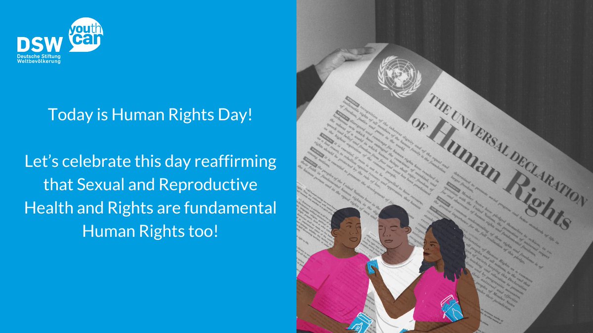 DSW - International (@dsw_intl) on Twitter photo 🌍Today, #HumanRightsDay, let's reaffirm that Sexual & Reproductive Health & Rights are fundamental Human Rights!
To achieve universal #SRHR
✅Increased funding
✅Stronger rights-based policies & strategies to overcome barriers
Read how the EU can support: dsw.org/wp-content/upl… 🌍Today, #HumanRightsDay, let's reaffirm that Sexual & Reproductive Health & Rights are fundamental Human Rights!
To achieve universal #SRHR
✅Increased funding
✅Stronger rights-based policies & strategies to overcome barriers
Read how the EU can support: dsw.org/wp-content/upl…
