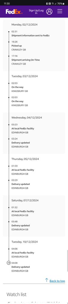 StevenJenkins84's tweet photo. @FedExEurope is there any reason my parcel has been sitting in Edinburgh for almost a week with no movement? Online virtual assistant is hopeless, your call centre have been unable to resolve and escalated it however there has been no movement. This is not good enough https://t.co/6hgAieLLte