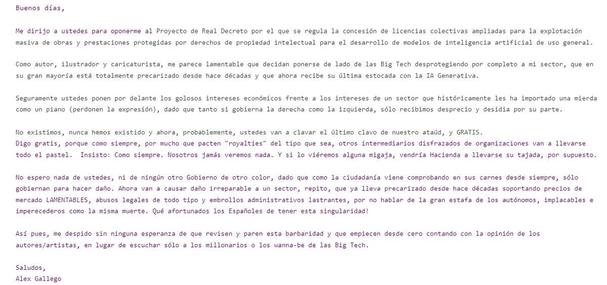 He mandado esto al <a href="/culturagob/">Ministerio de Cultura</a> pero vamos... No servirá para NADA, amigos.
