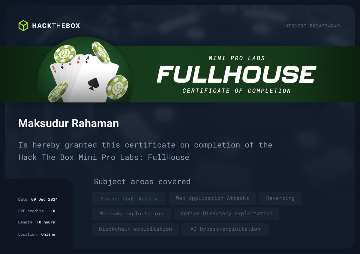 h4x0r3rr0r's tweet image. Another Strike - FullHouse 💥🔥