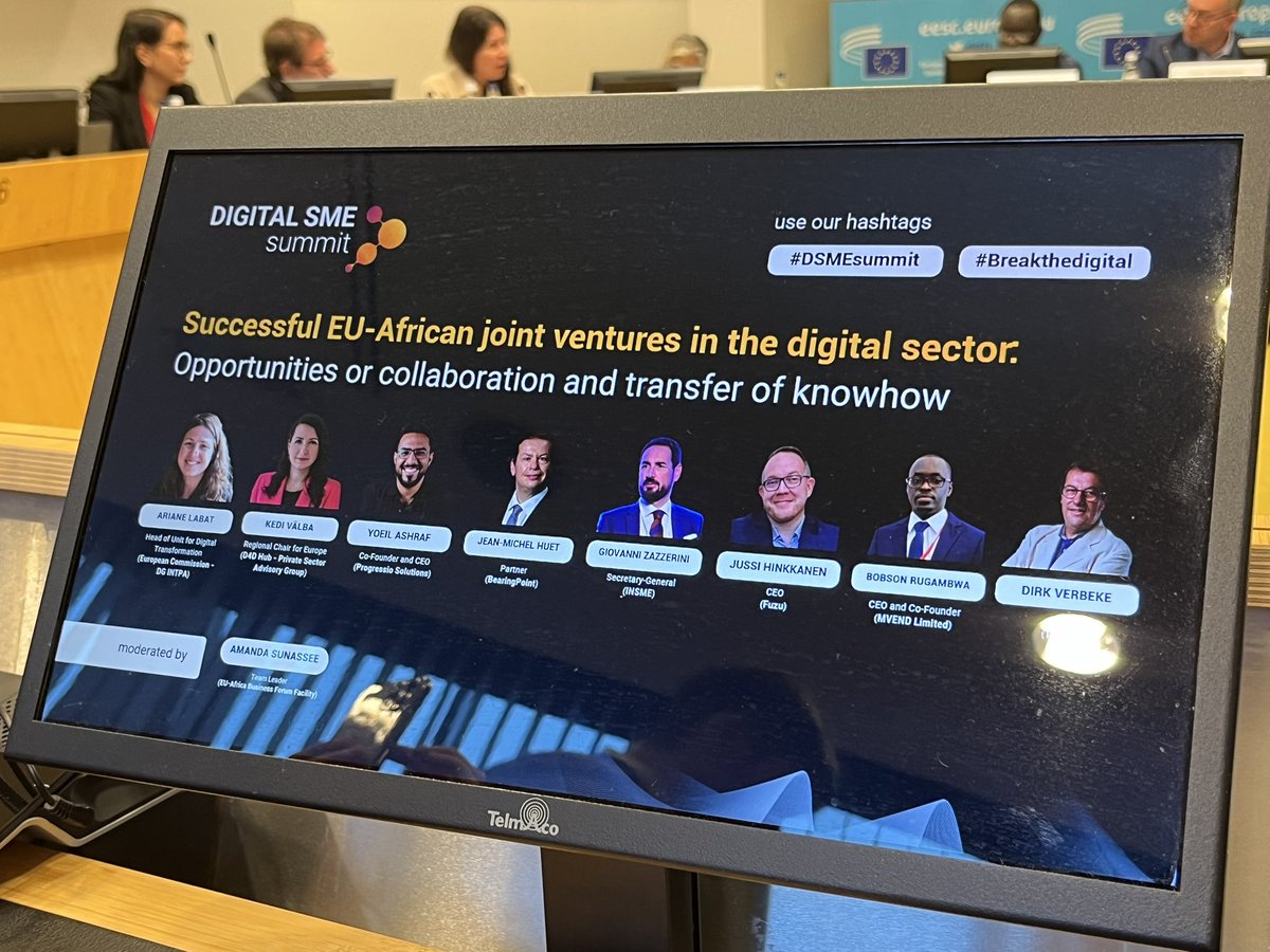 Daniel Erik Schaer πͺπͺ (@schaerdaniel) on Twitter photo Discussing EU πͺπΊ- African π joint ventures in the digital sector. Public-Private Partnership is key to success in collaboration between the two continents.
Estonia was represented by <a href="/KediValba/">Kedi VΓ€lba</a> Regional Chair for Europe <a href="/D4DHub_EU/">Digital for Development (D4D) Hub</a> and CEO of <a href="/Aktors3/">Aktors</a>
#dsmesummit Discussing EU πͺπΊ- African π joint ventures in the digital sector. Public-Private Partnership is key to success in collaboration between the two continents.
Estonia was represented by <a href="/KediValba/">Kedi VΓ€lba</a> Regional Chair for Europe <a href="/D4DHub_EU/">Digital for Development (D4D) Hub</a> and CEO of <a href="/Aktors3/">Aktors</a>
#dsmesummit