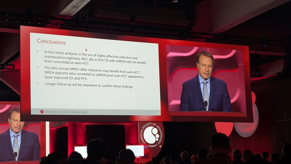 Moffitt Cancer Center (@moffittnews) on Twitter photo LIVE from the late breaking abstract session at #ASH24: Timothy Fenske, MD (<a href="/timfenske/">Tim Fenske</a>) from <a href="/MedicalCollege/">Medical College of Wisconsin</a> shares an initial report from the ECOG-ACRIM EA4151 phase 3 randomized trial.
➡️In this initial analysis, in the era of highly effective induction and maintenance LIVE from the late breaking abstract session at #ASH24: Timothy Fenske, MD (<a href="/timfenske/">Tim Fenske</a>) from <a href="/MedicalCollege/">Medical College of Wisconsin</a> shares an initial report from the ECOG-ACRIM EA4151 phase 3 randomized trial.
➡️In this initial analysis, in the era of highly effective induction and maintenance