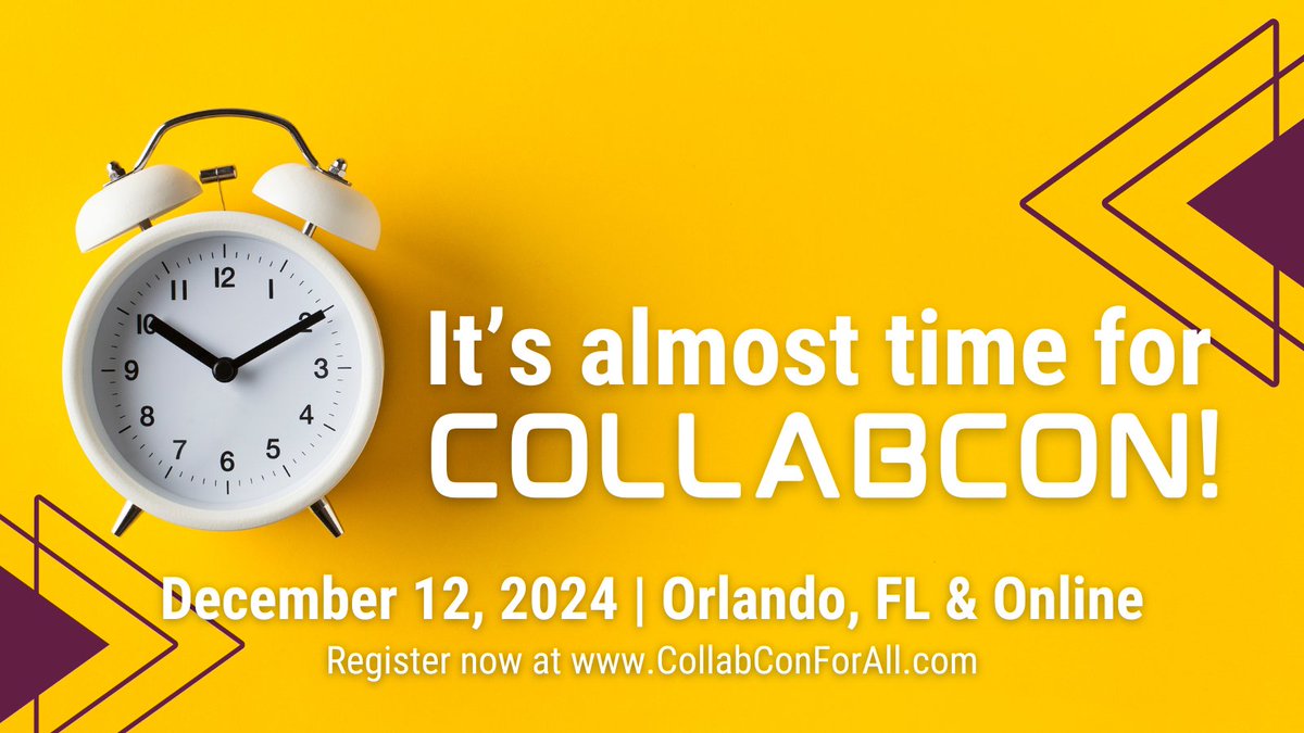 There's still time to register for #CollabCon2024 this Thursday! ⏰ Can't make it to Florida? You can register for a #VirtualConference pass to receive live-stream access to all sessions. See the schedule + register at bit.ly/CollabCon2024.

#M365Community #MGCI #CommunityLuv