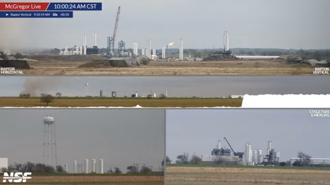 bluemoondance74's tweet photo. SpaceX McGregor just tested a Raptor engine from the Horizontal Stand for over 5 minutes! What an incredible rumble and roar heard and felt 🔥🚀🤩 (Would love to know if any records were matched or broken!) Can’t wait for Starship SH Flight Test 7! #SpaceXTests #McGregorTX https://t.co/Dn4ew9kyMq