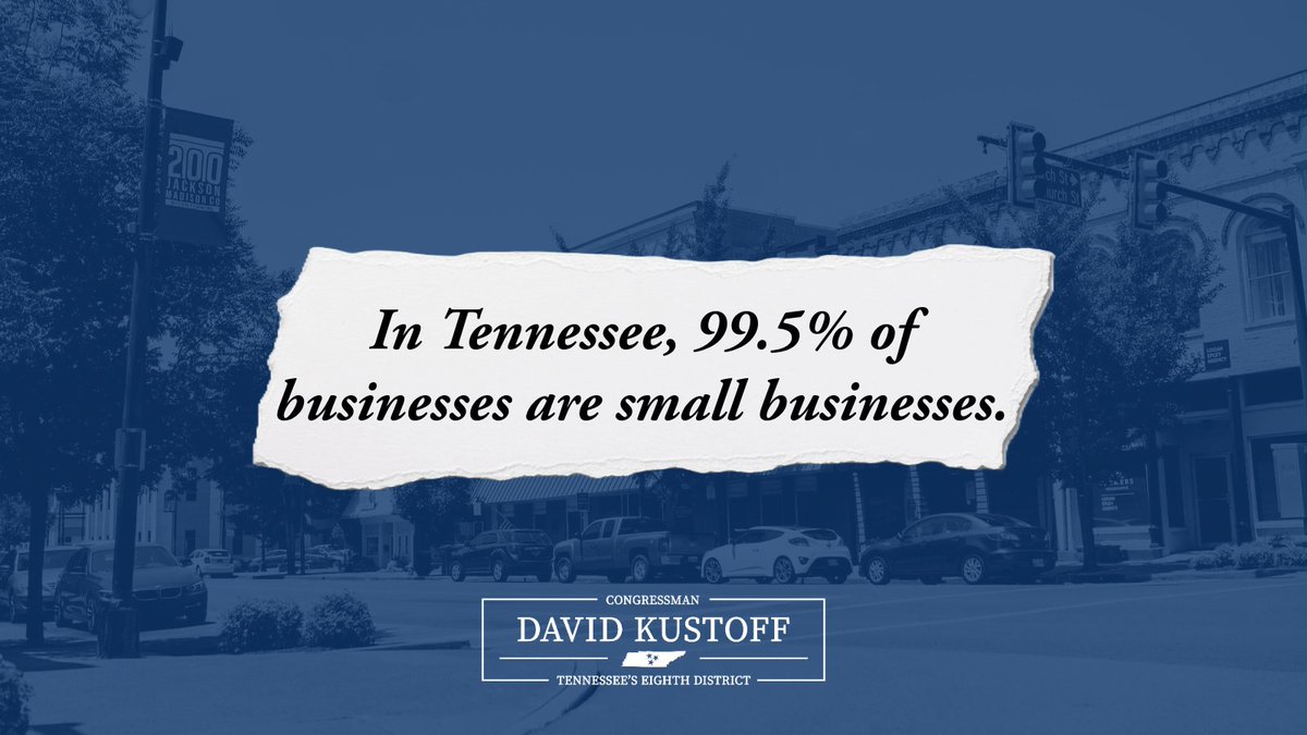 Image for the Tweet beginning: In Tennessee, 99.5% of businesses