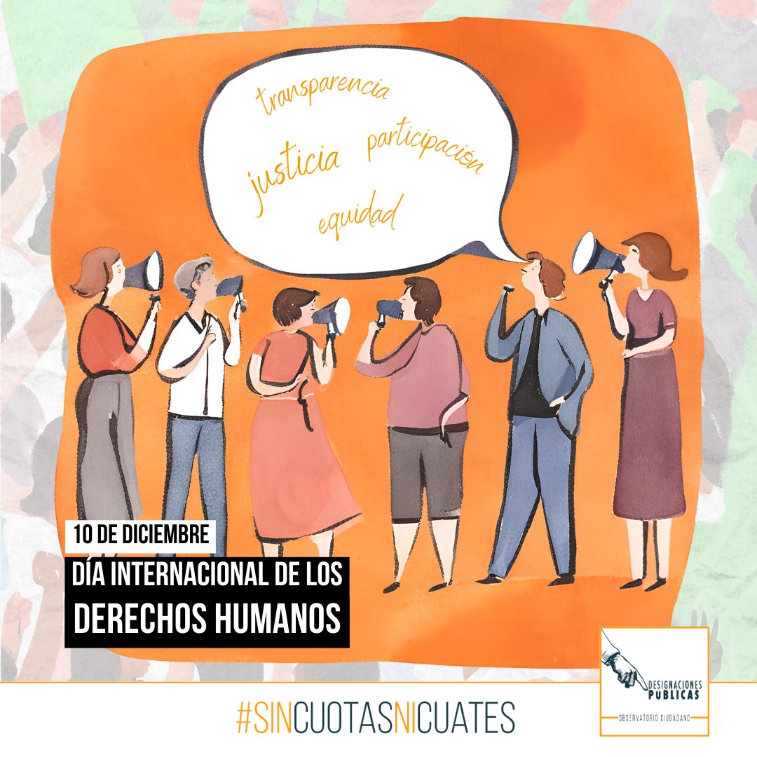 designaciones's tweet photo. 🤝En este #DíaDeLosDerechosHumanos recordamos que las designaciones públicas son clave para la justicia, transparencia y protección. Contar con perfiles idóneos es un primer paso hacia un país donde los derechos humanos sean una realidad.

#SinCuotasNiCuates https://t.co/qhHER5Itcl