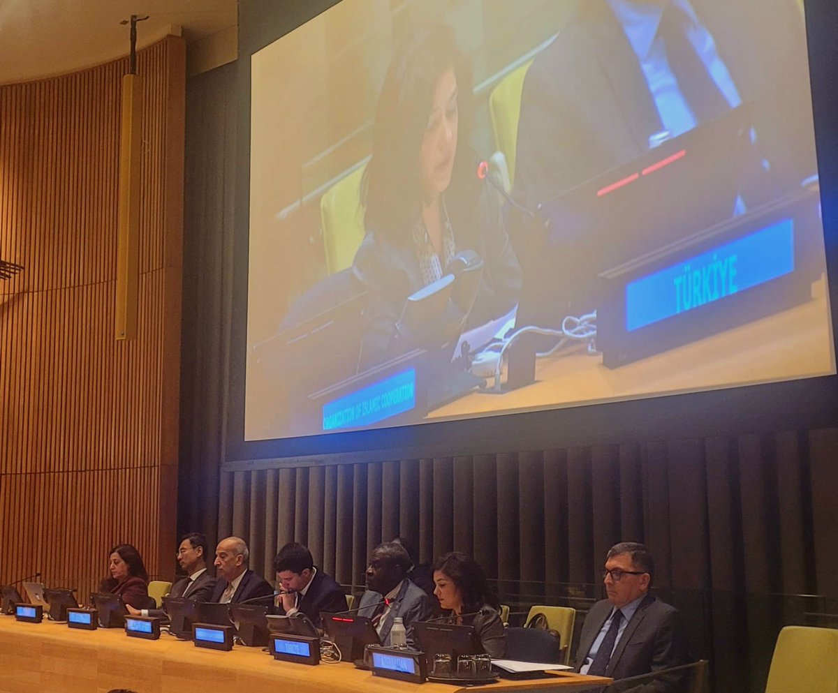 TC_BMDT's tweet photo. 🇹🇷 at High Level Panel Discussion on Youth Leadership and Global Diplomacy: A Collaborative Approach to Conflict Res. organized by @PakistanUN_NY &amp; Global Peace Chain Foundation

➡️Young people among main stakeholders in peace, as they disproportionately bear impact of conflicts https://t.co/mcCAI2PueM