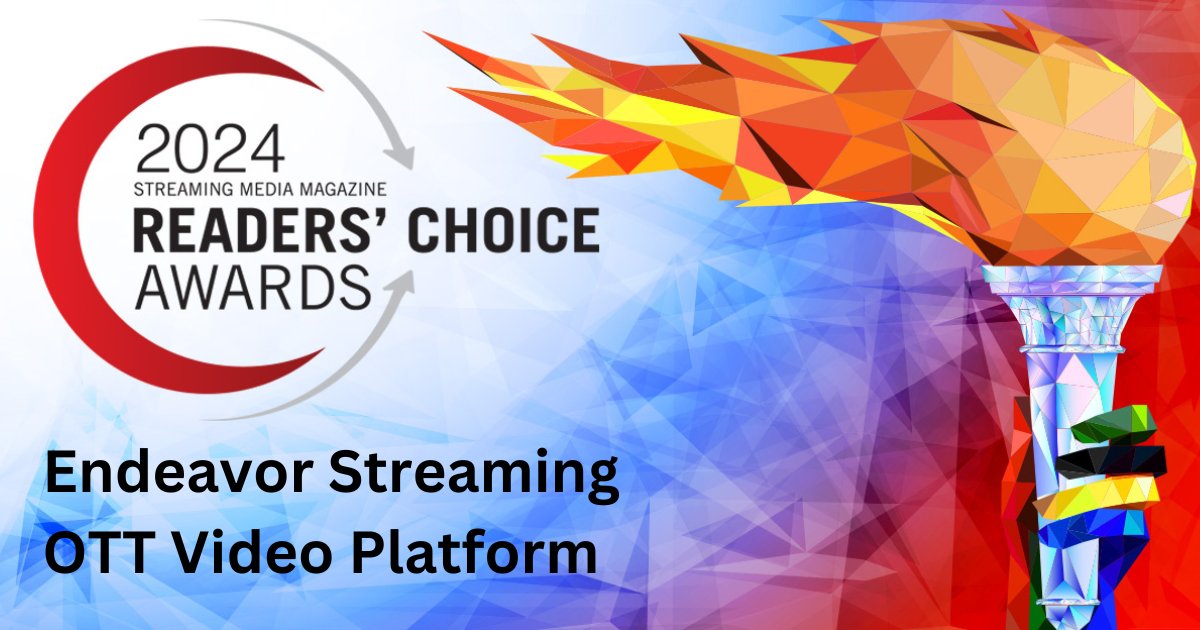 Congrats to <a href="/Endeavor_Stream/">Endeavor Streaming</a> for winning the best OTT Video Platform award in the 2024 Streaming Media Readers' Choice Awards! #StreamingRCA #OTT, #Endeavor, #Vesper ow.ly/rKiR30sIwKa