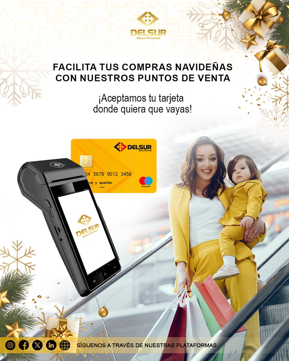 🎄 ¡La Navidad está aquí y en DELSUR queremos que tu celebración sea mágica! Descubre nuestros puntos de venta DELSUR.🎁

Aumenta tus ventas con los puntos de venta DELSUR 🌟

#Navidad #PuntoDeVentaDELSUR #DecoraciónNavideña #RegaloDeNavidad #ComprasNavideña #DelSurBancoUniversal
