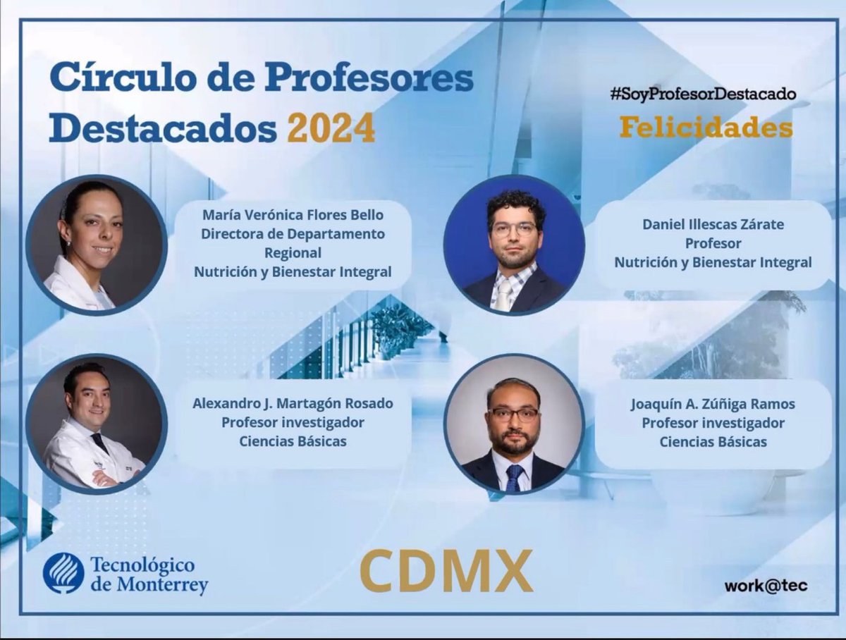 El INCMNSZ felicita a los doctores Daniel Illescas Zárate, Jefe de Departamento de Vigilancia Epidemiológica y Alexandro J. Martagón Rosado, Coordinador de la Unidad de Investigación de Enfermedades Metabólicas...