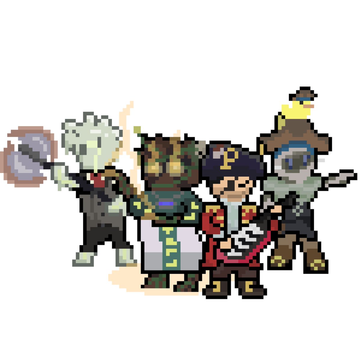 Made some art for me and my friends DND Characters