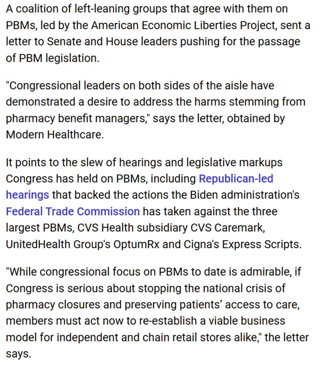 econliberties's tweet photo. 🚨NEW: Along with a coalition of nearly 20 groups, we're urging Congress to pass urgently-needed PBM reform this lame duck session.

Existing bills to rein in PBMs' power are commonsense, bipartisan, and go beyond transparency. More in @modrnhealthcr.👇
https://t.co/HK9QGun9VV https://t.co/XrQXKssDOk