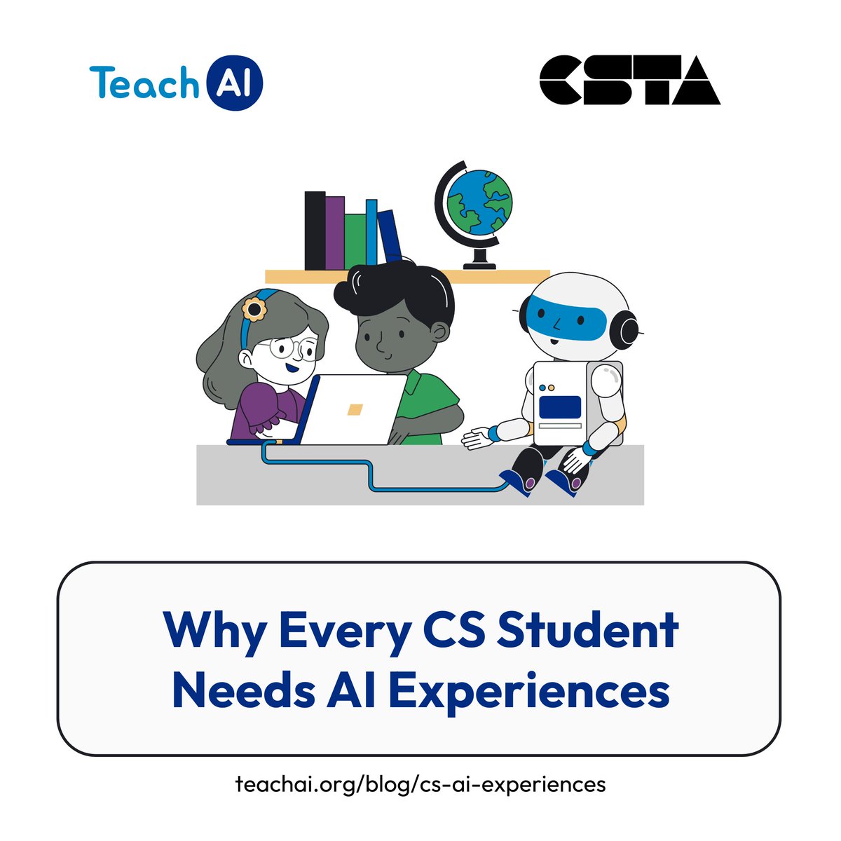 🚀 AI is shaping our world – so why isn’t it shaping every CS curriculum and every student? Teaching #AI's technical and ethical impact is crucial to preparing students for a digital future.

👉 Dive into #TeachAI’s latest blog: brnw.ch/21wPjV5 #CSTA