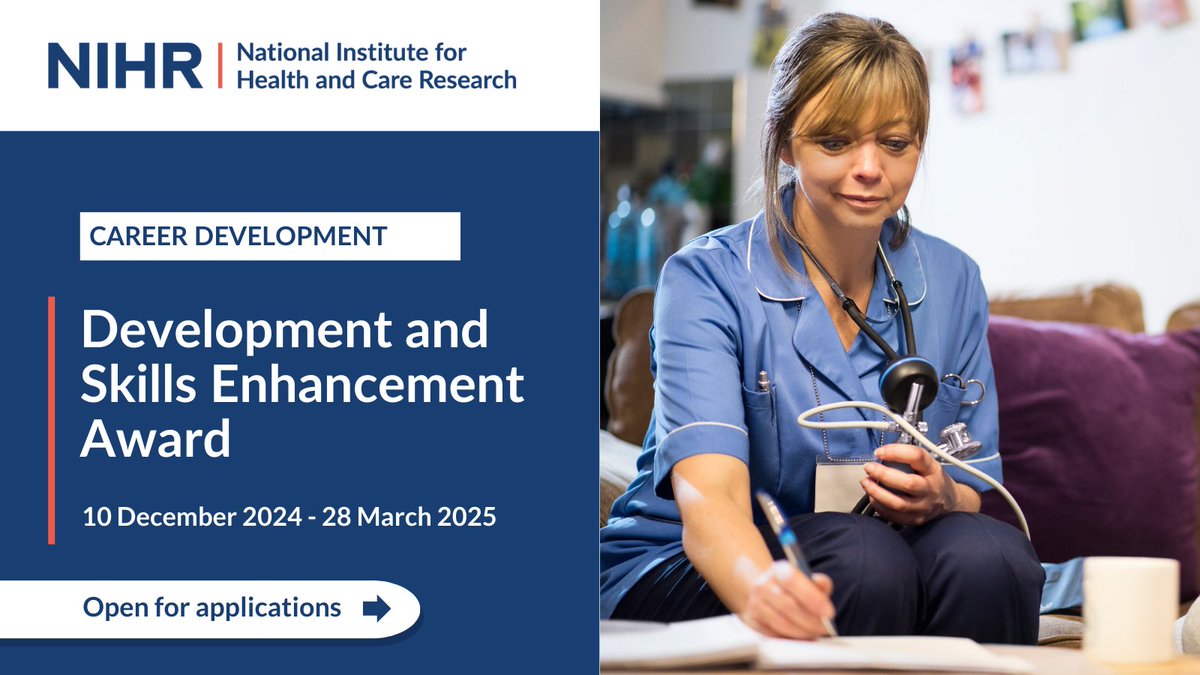 📢 The Development &amp; Skills Enhancement award Cohort 6 is now open to applications.

The award provides funding for up to 2 years, for postdoctoral researchers to gain specific skills and experience to underpin the next phase of their research career.

Find out more: