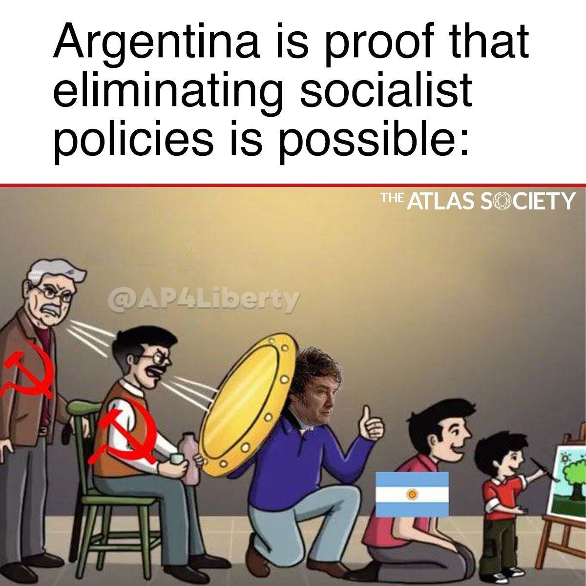 AP4Liberty's tweet photo. Javier Milei could teach us a thing or two https://t.co/D1iFxEQqjS