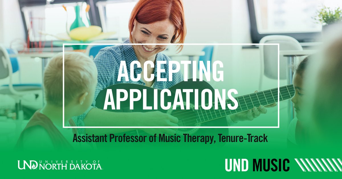 Music therapy colleagues! Join our wonderful community @undmusic! We are accepting applications for a Tenure-Track Assistant Professor of Music Therapy. 🎶

careers.und.edu/jobs/assistant…

#UNDproud #musictherapy