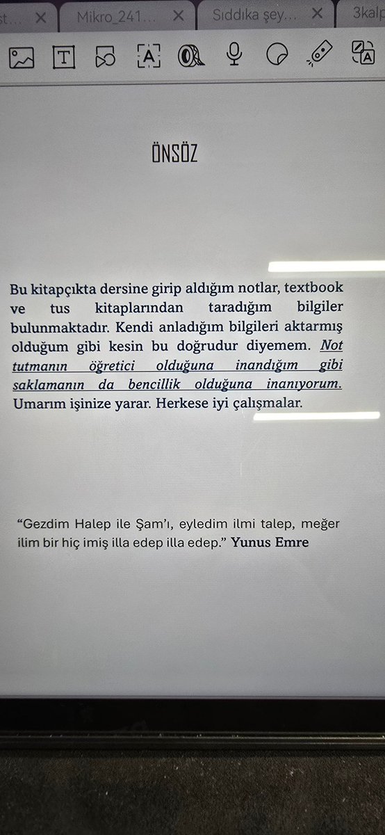 Gruba 2 sayfa not atınca benim rollenme