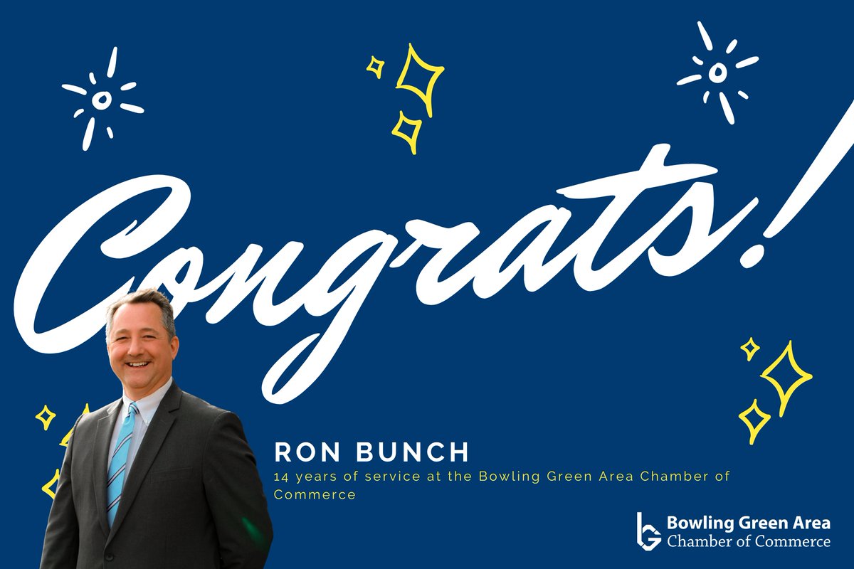 BGChamber's tweet photo. 🎉 Congratulations to Ron Bunch on 14 incredible years as President/CEO of the Bowling Green Area Chamber of Commerce! Your leadership and dedication have been instrumental in driving success and growth in our community. Thank you for all that you do! 🙌🎊 https://t.co/HZc1AryfiY