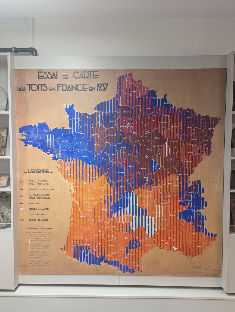 La jolie "Carte des toits en France en 1937" de la Médiathèque du patrimoine et de la photographie
