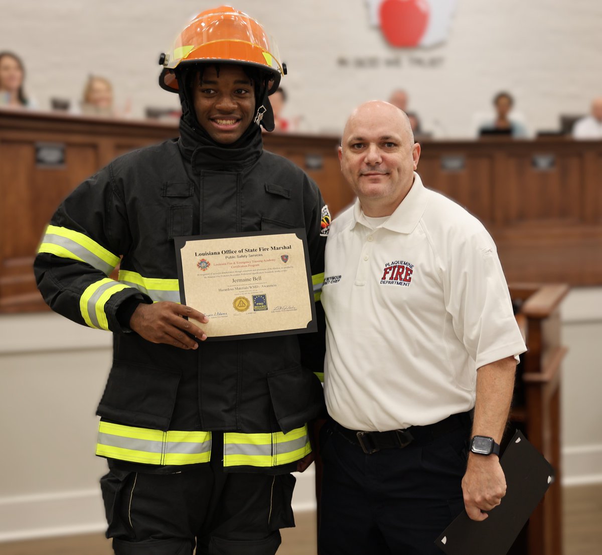 IbervilleSchool's tweet photo. Congratulations to our students who have successfully met the professional qualifications &amp; completed Hazardous Materials/WMD-Awareness training. We are so proud of you! Thank you to Plaquemine Fire Department for your partnership &amp; dedication to our students! #MovingForward https://t.co/nCdBiprP9N