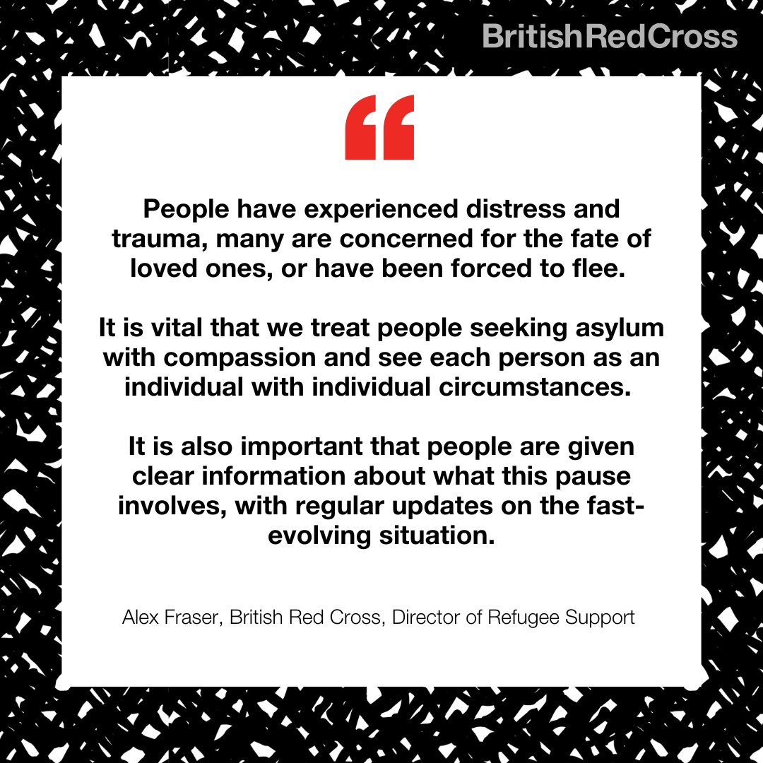 There are thousands of people from Syria waiting for a response on their asylum claim. We know from our work supporting them that this pause will cause distress.

It is crucial that those seeking asylum be given compassionate understanding and guidance to navigate this process.