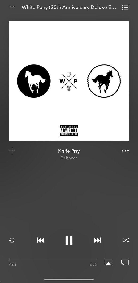 DevTC333's tweet image. FINALS WEEK PLAYLIST
Song: Knife Prty
Artist: Deftones
Year: 2000
#SPM230