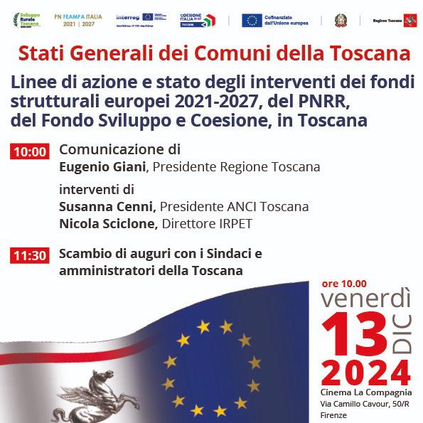 Anci Toscana (@ancitoscana) on Twitter photo Stati Generali dei Comuni della Toscana, venerdì 13 dicembre dalle 10.00 a Firenze, presso il Cinema La Compagnia
➡️ Per partecipare è richiesta una conferma all'indirizzo autoritagestionecreo@regione.toscana.it Stati Generali dei Comuni della Toscana, venerdì 13 dicembre dalle 10.00 a Firenze, presso il Cinema La Compagnia
➡️ Per partecipare è richiesta una conferma all'indirizzo autoritagestionecreo@regione.toscana.it