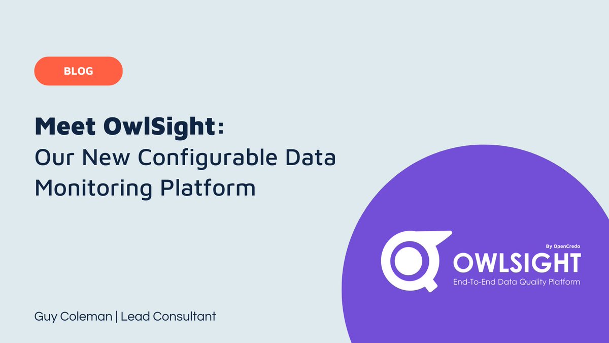 Meet OwlSight: our new #dataquality monitoring platform designed to tackle the common data challenges we've seen our customers face. 

Learn more about OwlSight in this recent blog: opencredo.com/blogs/owlsight…

#DataQualityManagement