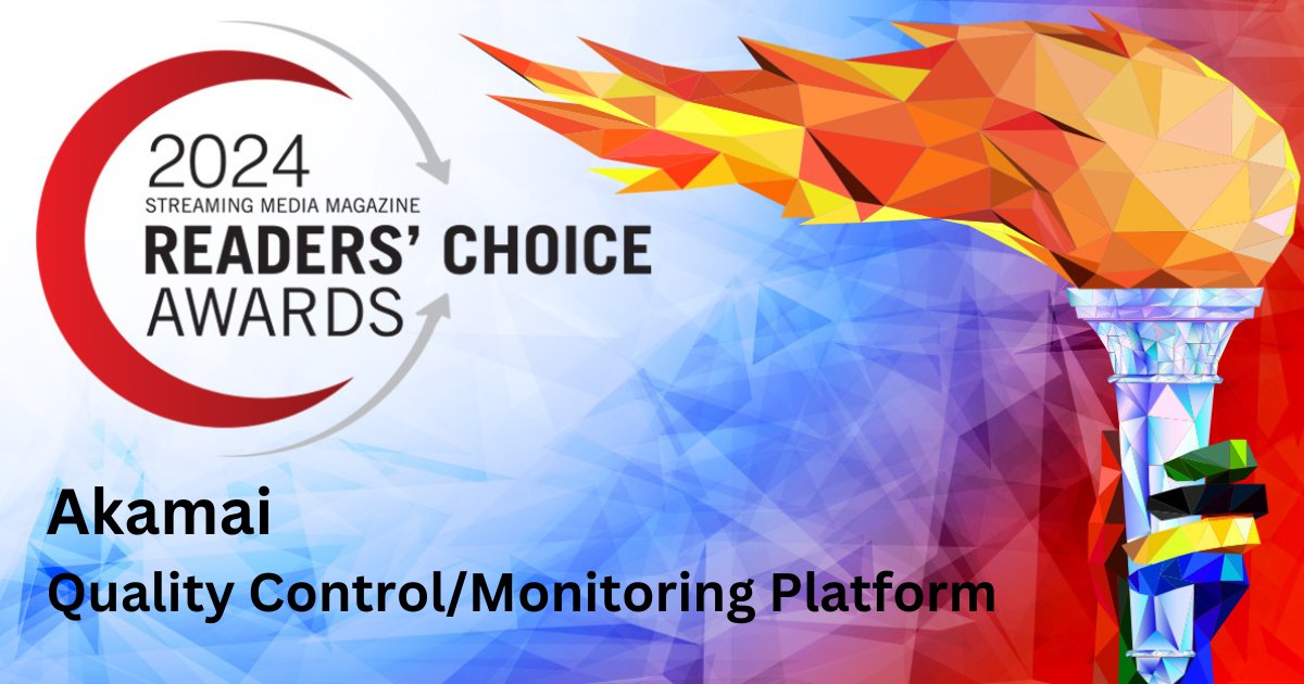 Congrats to <a href="/Akamai/">Akamai Technologies</a> for winning the best Quality Control/Monitoring Platform award in the 2024 Streaming Media Readers' Choice Awards! #StreamingRCA #Akamai, #QC, #BOCC ow.ly/SWr830sIwKc