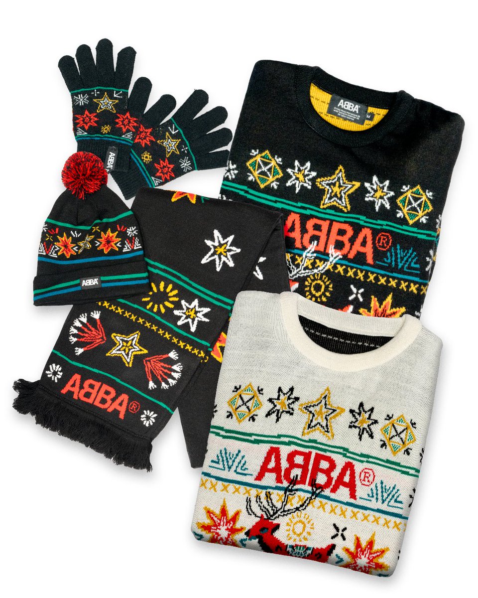 Stay cosy this Christmas with the festive #ABBAVoyage collection 🧣Available at abbavoyage.com and at the ABBA Arena.