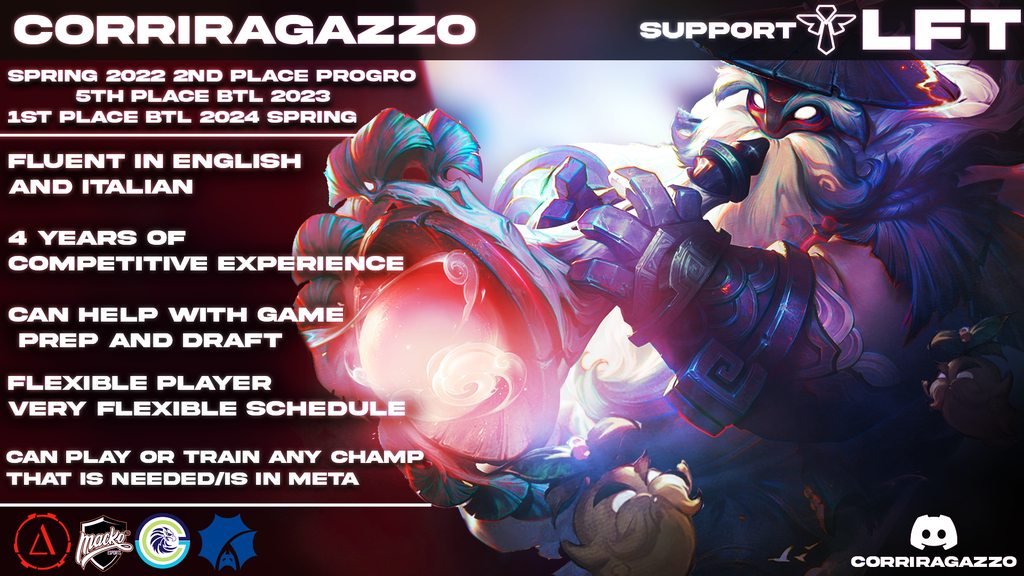 Bit of late post cuz i wanted to take some time off but after almost 1 year full with <a href="/DELTALANDGaming/">DELTALAND</a> and after re-qualifying for btl  i will be going once again lft
references: 
<a href="/dife_11/">Dife</a> 
<a href="/Zarrix_LoL/">Zarrix</a> 
♻️and🩷appreciated :3
