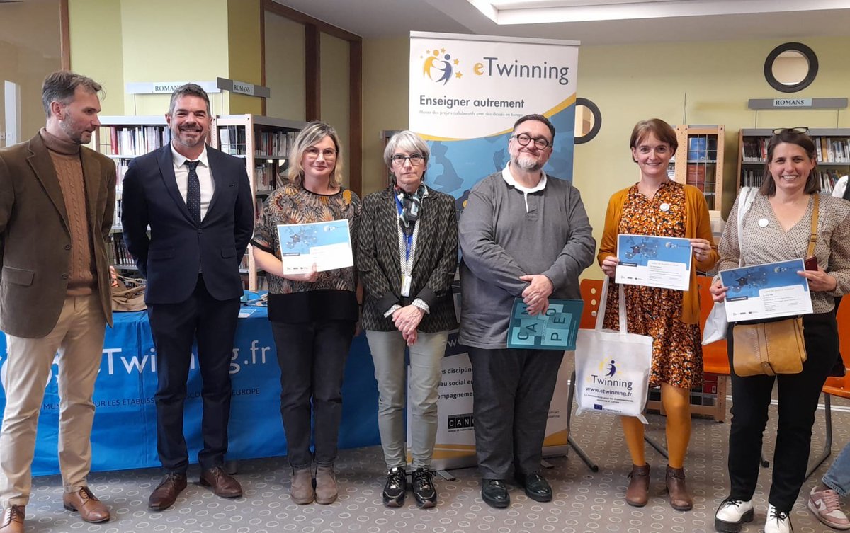 🎉 Félicitations aux Lauréats des Labels de Qualité Européens eTwinning 2024 🎉

Bravo aux enseignants et élèves des 19 projets récompensés dans l'Académie de Montpellier ! Un bel exemple de collaboration européenne.🌍✨

🔗 Pour plus d'infos : shorturl.at/C4Byv