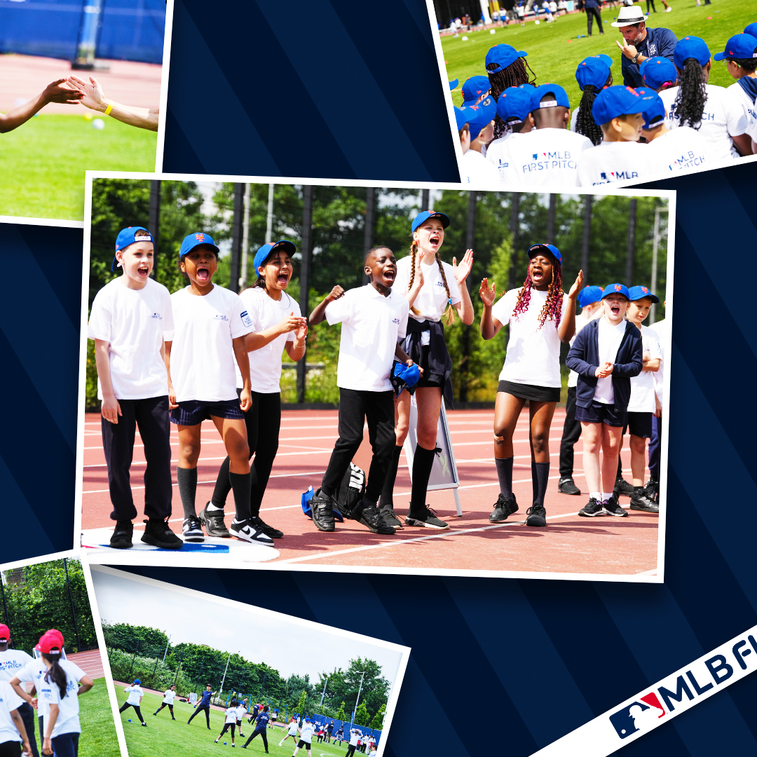 MLBEurope's tweet photo. Bringing baseball to British schools 🇬🇧

This year MLB First Pitch reached:

➡️ 22,466 children
🏫 Across 496 schools
⚾️ In 3,329 sessions of fun and inclusive baseball activities

#MLBEurope | @YouthSportTrust | @BSUK