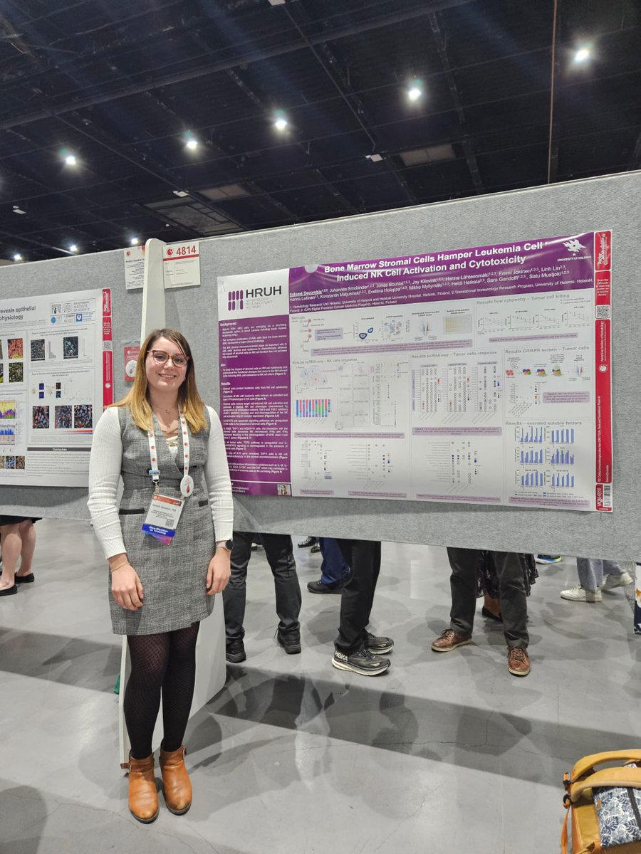 Yesterday I had the honor to present my work on the impact of stromal cells on leukemia sensitivity to NK cells during #ASH2024. Very grateful for my great team <a href="/hruh_research/">HRUH hematology</a>

ash.confex.com/ash/2024/webpr…