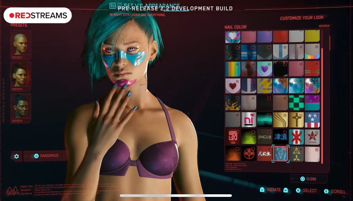 SynthPotato's tweet photo. Cyberpunk 2.2 is adding 122 NEW character creator options, this is almost DOUBLING the base game customization.

Including:
- New hairstyles
- Tattoos
- Nails
- Cyberware
- Colors for EVERYTHING

AND SO MUCH MORE. https://t.co/V5WoJY6xep