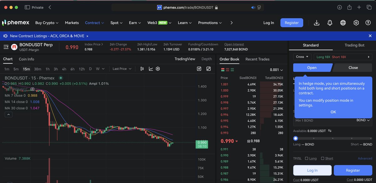 #Phemex where is the twitter announcement you are delisting $MAVIA $BOND $OMG??? SHADY crypto business as usual.