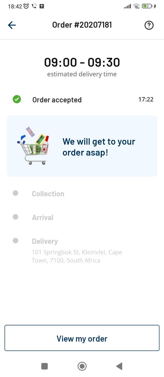 BeauginJ's tweet photo. @picknpayasap this the worst delivery service ever. I wont recommend anyone to use it. Rather use @Sixty60_Tweets or something else.

My order was accepted 17:22 with delivery bring from 18:00 to 19:00. Now it changed to deliver tomorrow morning. Wtf? https://t.co/Gn63sWYHc1