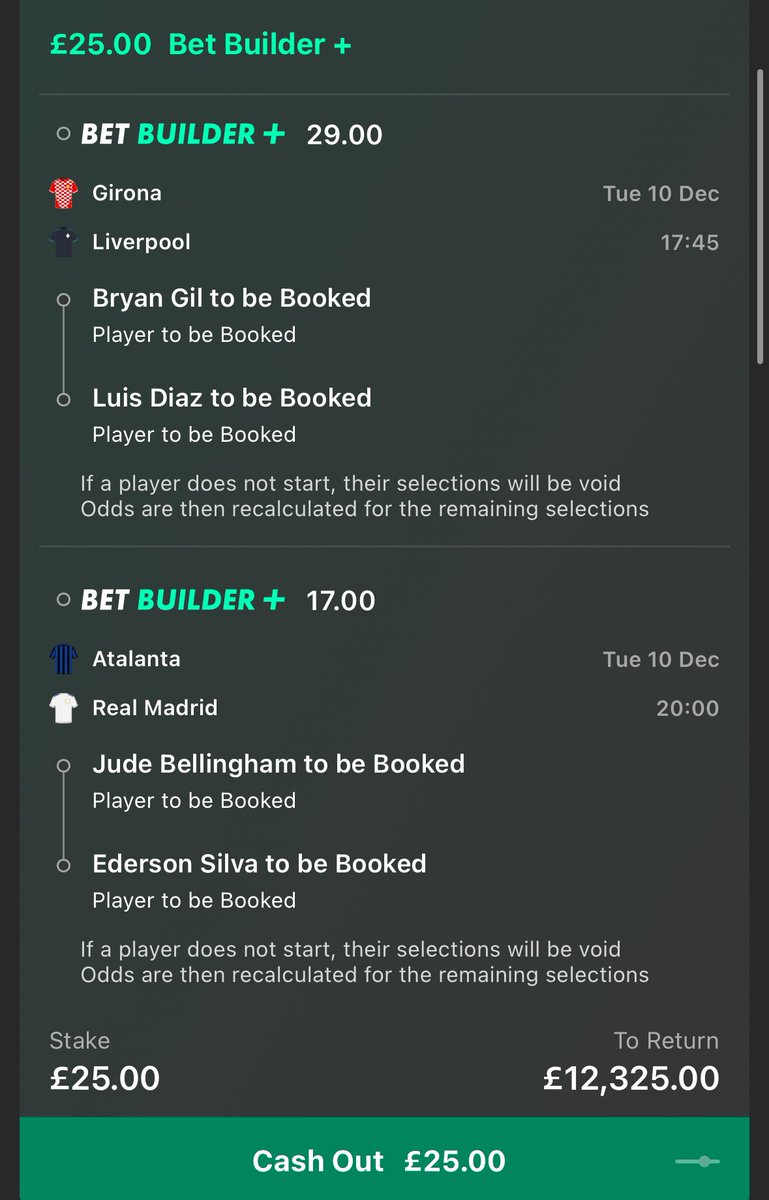 490/1 anyone???🔥

Midweek champions league double double, having some fun with yesterdays profits 💰

Who’s with me? ‘❤️’

I’ll be back @ 19:00 with another for later 😁