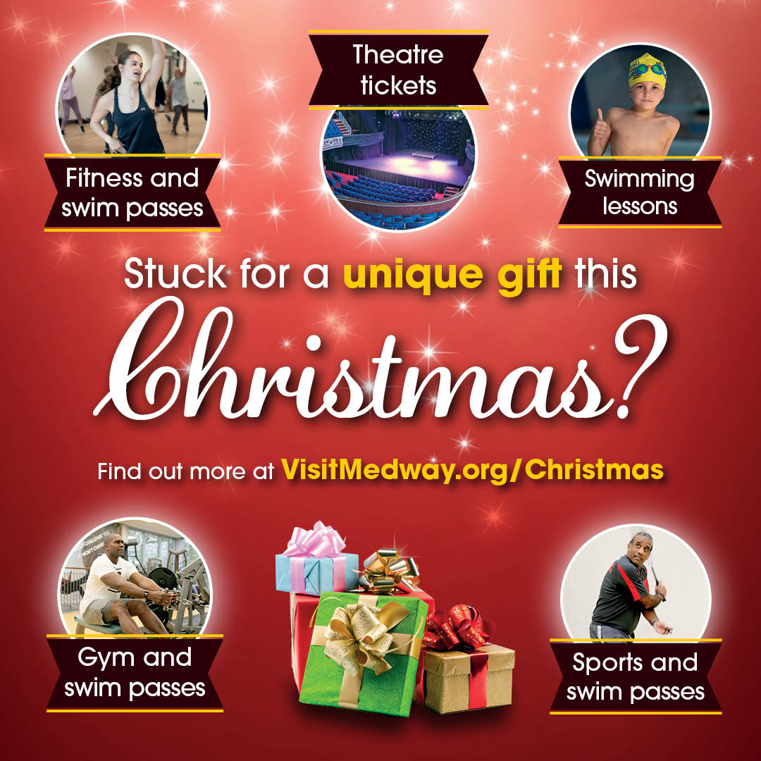 🎁 Gifts that make perfect stocking fillers this festive season.

Choose from: 

☑️Swimming lesson vouchers
☑️Theatre tickets or gift vouchers for the Central Theatre
☑️One month fitness pass to Medway Sports Centres 

🎄Purchase info: orlo.uk/gift_vouchers_…
 
#ChristmasinMedway