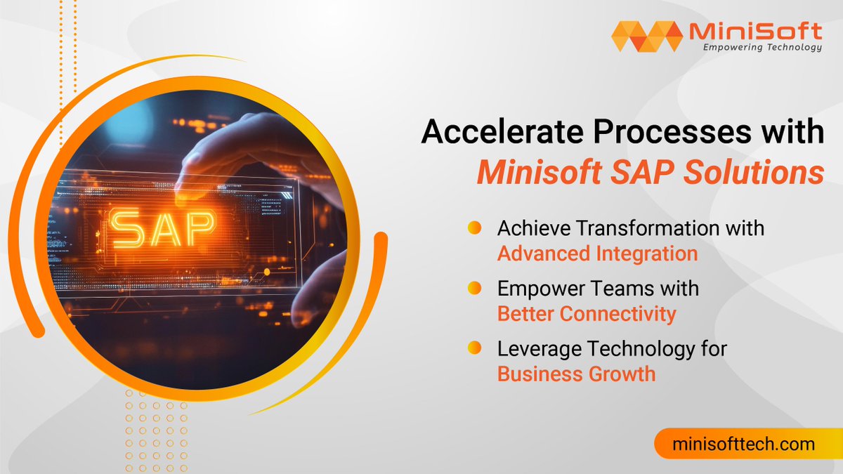 MiniSoftOffi's tweet image. Unlock the power of seamless business processes with #Minisoft #SAPintegrationServices. Our expert team ensures smooth data flow across systems, enabling enhanced efficiency and informed decision-making.
minisofttech.com/service/sap-in…
#SAPIntegration #BusinessEfficiency #TechSolutions