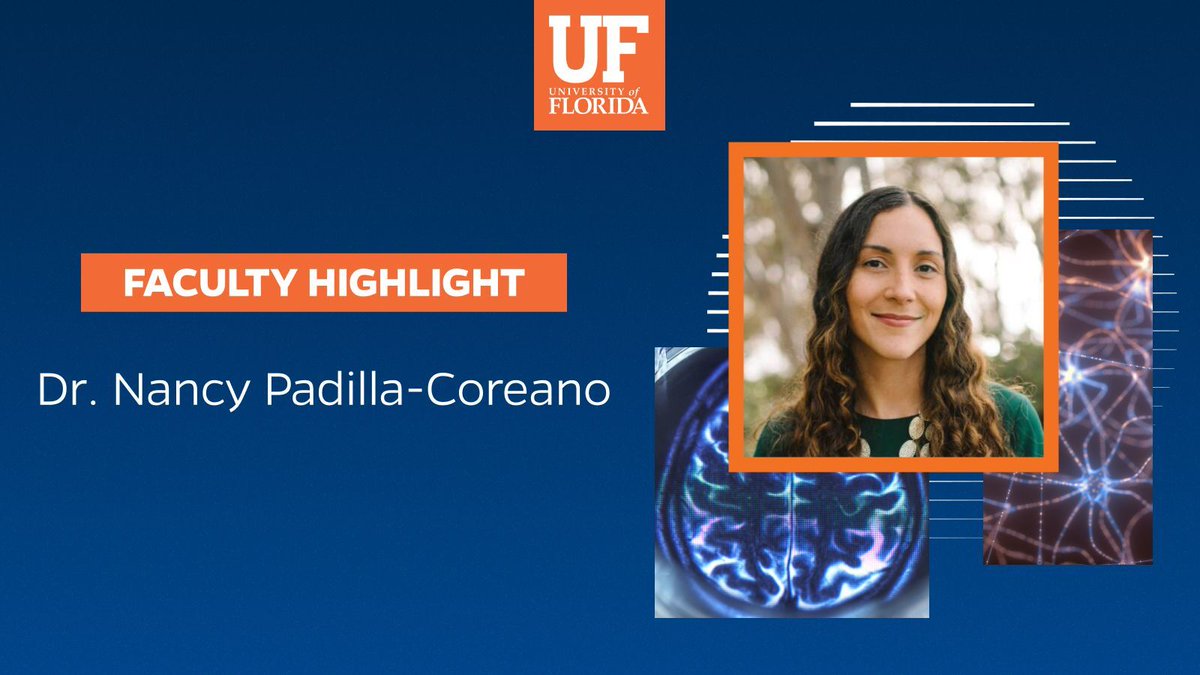 UFNeuroscience's tweet image. Today’s #FacultyHighlight is on Dr. Nancy Padilla-Coreano, an Assistant Professor whose research focuses on how the brain enables social competency. @DrNancyPadilla is also the co-founder of @storiesofwin. Learn more: directory.ufhealth.org/padilla-corean…