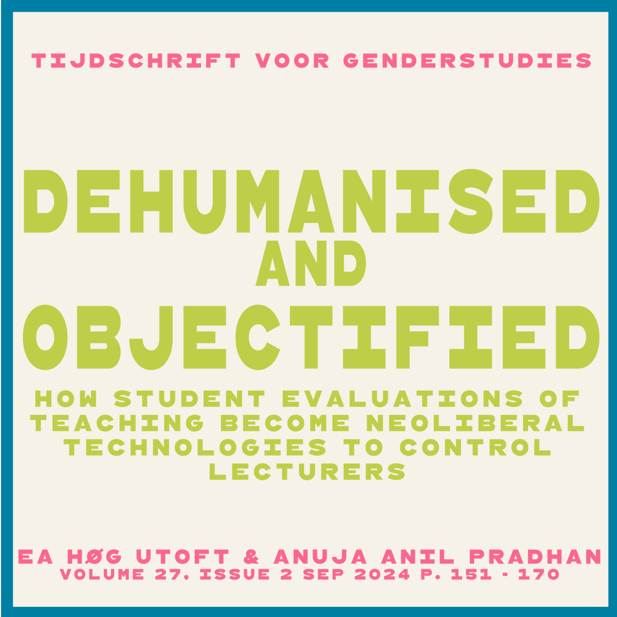 Tijdschrift voor Genderstudies tweet media