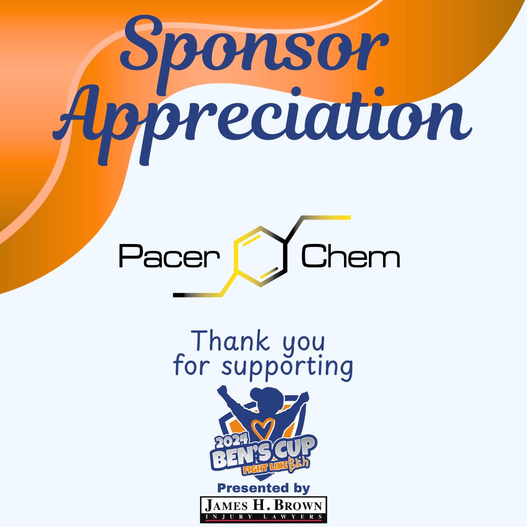 Ben’s Cup, wouldn’t be possible without our incredible Sponsors. Thank you Pacer Chem or supporting us to help make this year’s tournament a huge success!

Ben’s Cup is proudly presented by James H Brown Injury Lawyers