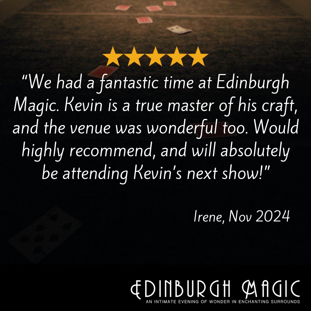 kevinquantum's tweet photo. There's now ONLY THREE SHOWS left in this years' run of #EdinburghMagic.
If you're thinking of coming along, here's what audiences have been saying...
🎟️ - https://t.co/a1lXQn3o9u
#theatre #storytelling #whatsoninedinburgh #iconiclandmarks #caledonianhotel #edinburgh #magicshow https://t.co/ApSyEfn6ZN